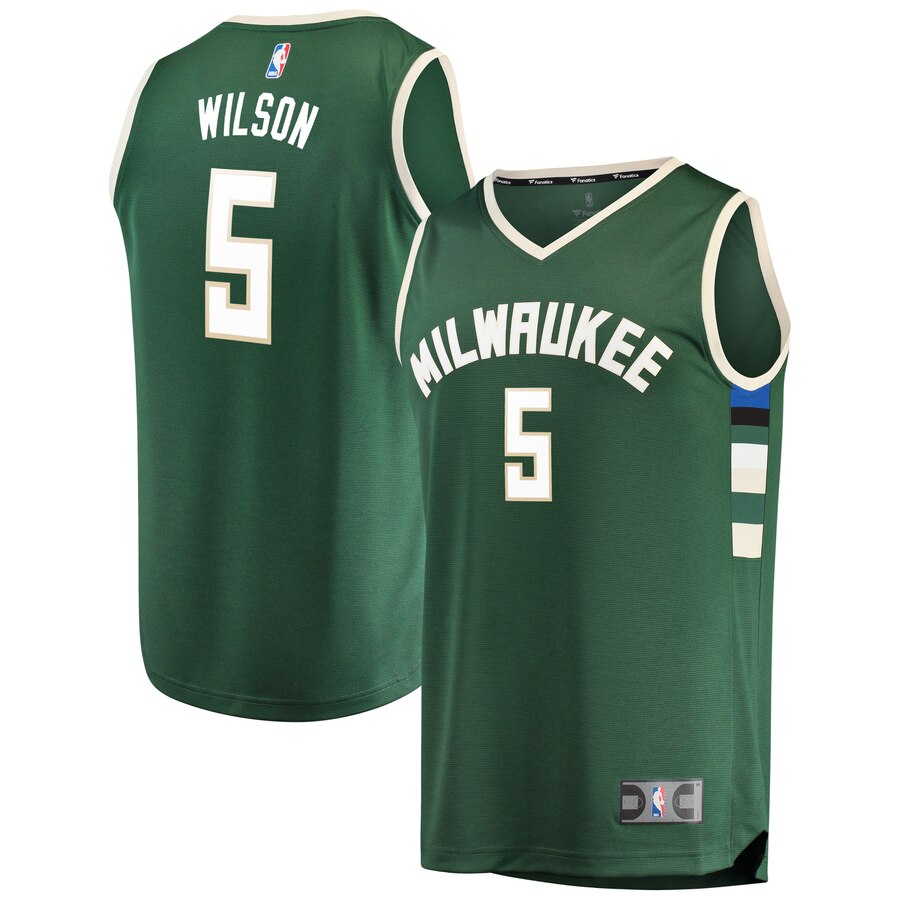 D.j. Wilson Milwaukee Bucks Fanatics Branded Youth Fast Break Player Basketball Jersey Green - Icon Edition
