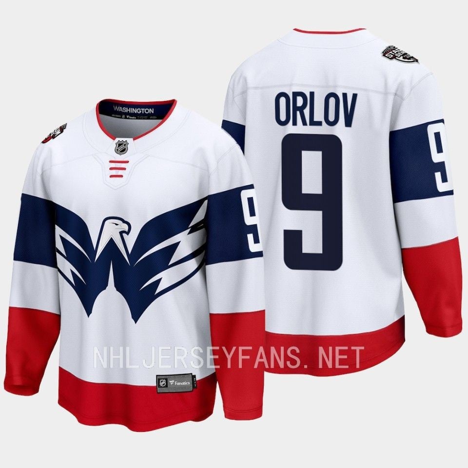 Dmitry Orlov 9 Washington Capitals 2023 Hockey Jersey Stadium White Primegreen - JS686 