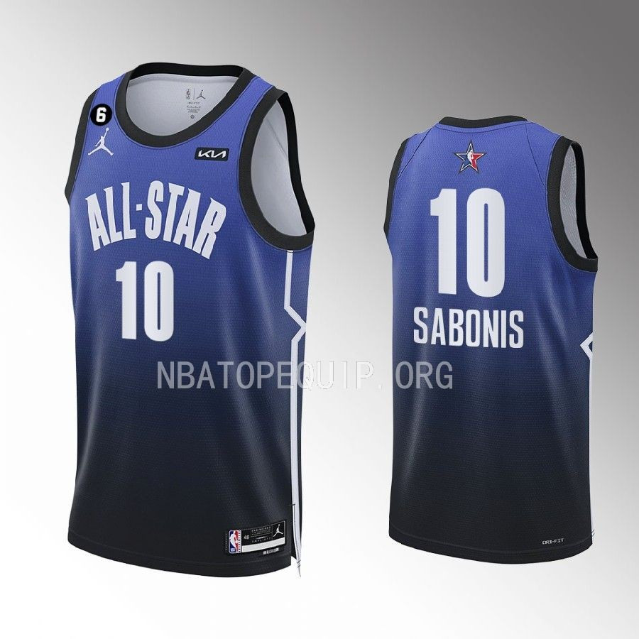 Alternative view of Domantas Sabonis 10 Sacramento Kings 2023 All-Star Men Basketball Jersey - Orange - JS708 