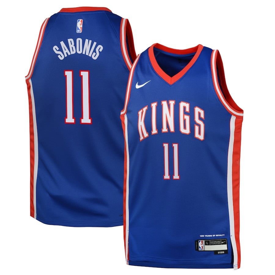 Domantas Sabonis 11 Sacramento Kings 2024/25 Swingman Player YOUTH Basketball Jersey - City Edition - Blue - JS534 