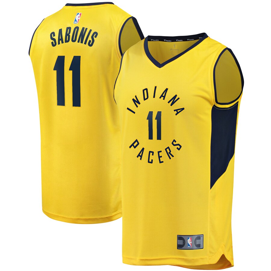 Domantas Sabonis Indiana Pacers Fanatics Branded Youth Fast Break Replica Player Basketball Jersey - Statement Edition - Gold
