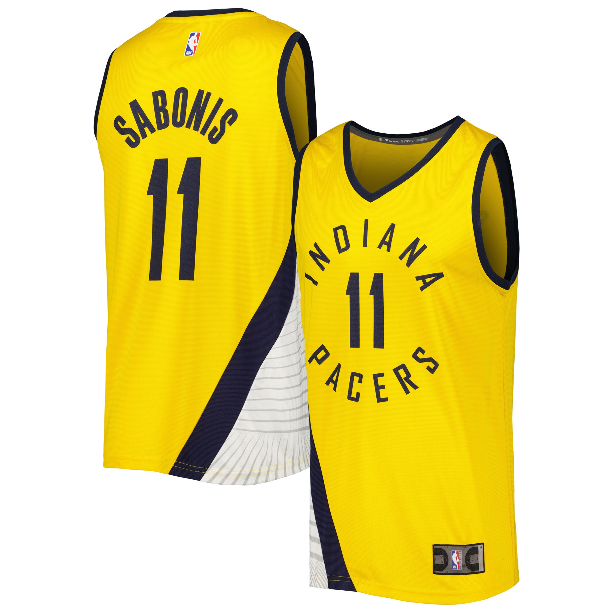 Domantas Sabonis Indiana Pacers Fanatics Fast Break Player Replica Basketball Jersey - Statement Edition - Gold