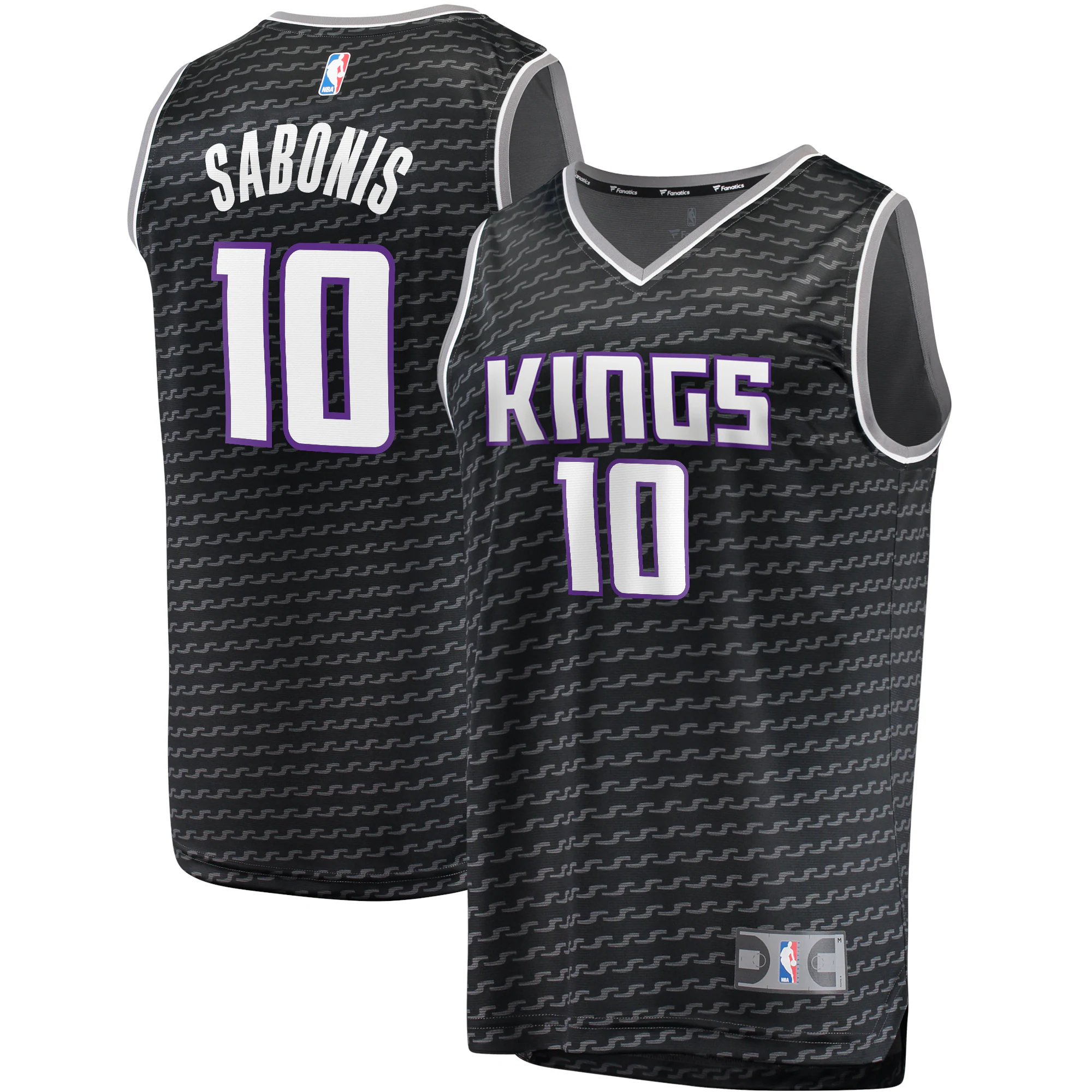 Domantas Sabonis Sacramento Kings Fanatics Branded Fast Break Replica Player Basketball Jersey - Statement Edition - Black