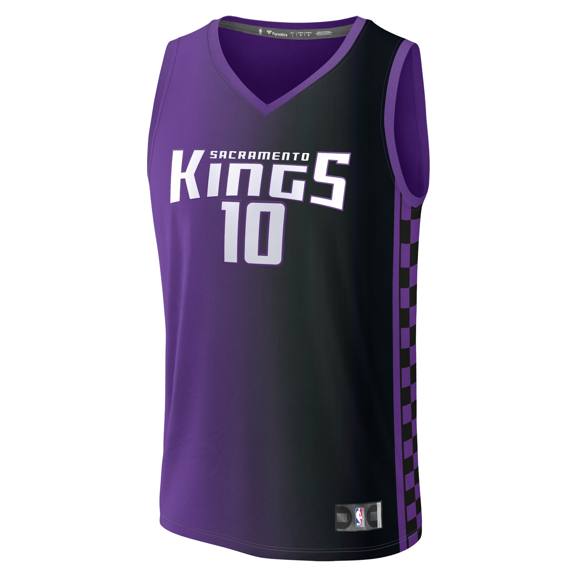 Alternative view of Domantas Sabonis Sacramento Kings Fanatics Fast Break Replica Player Basketball Jersey - Statement Edition - Purple