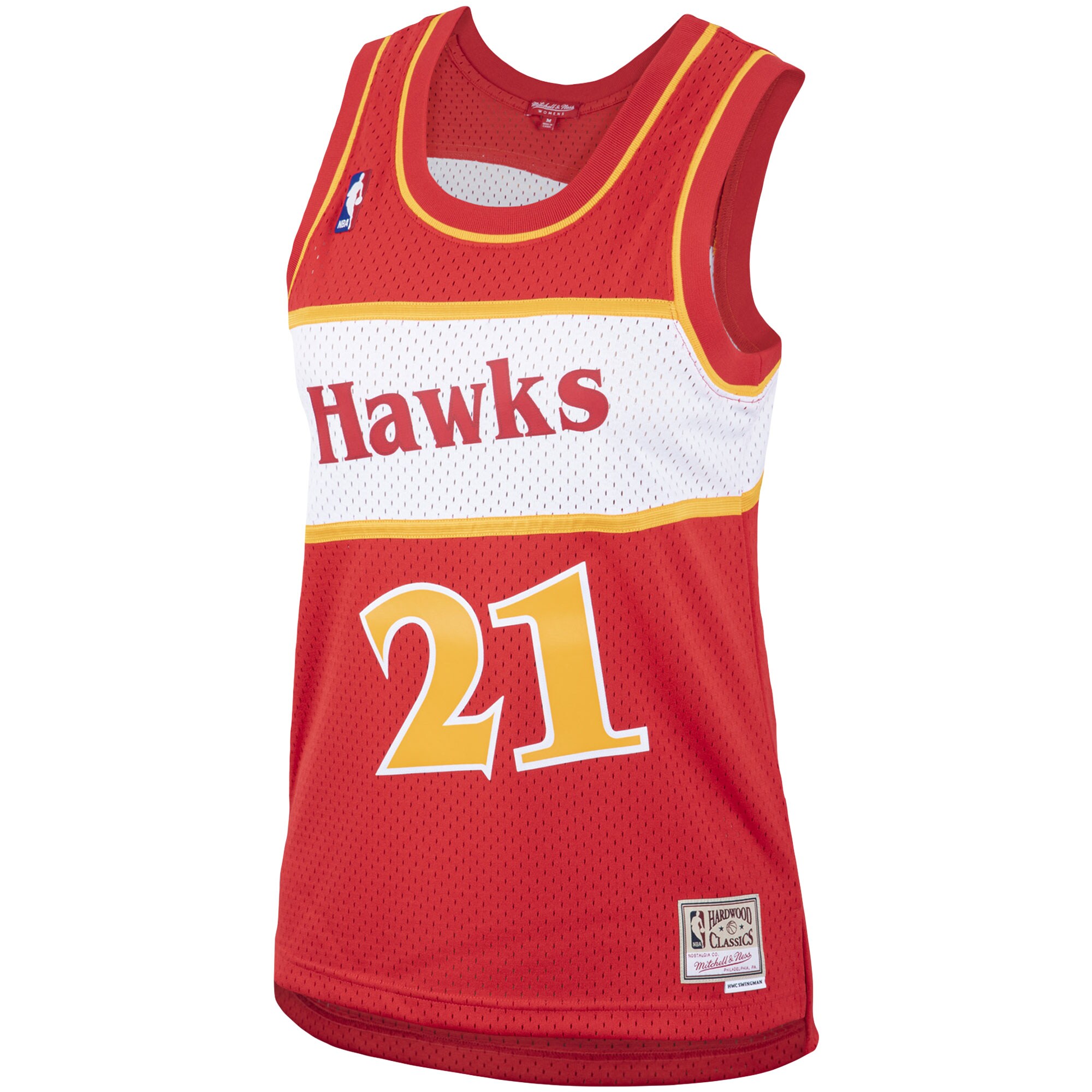 Alternative view of Dominique Wilkins Atlanta Hawks Mitchell & Ness Women's  Hardwood Classics Swingman Basketball Jersey - Red