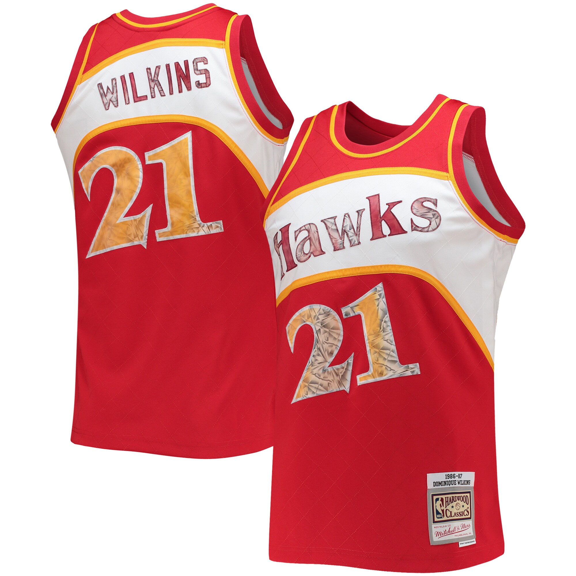 Dominique Wilkins Atlanta Hawks Mitchell & Ness 1986/87 Hardwood Classics Nba 75th Anniversary Diamond Swingman Basketball Jersey - Red
