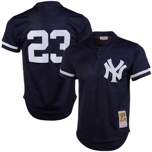 Don Mattingly New York Yankees Mitchell & Ness 1995 Authentic Cooperstown Collection Mesh Batting Practice Baseball Jersey - Navy
