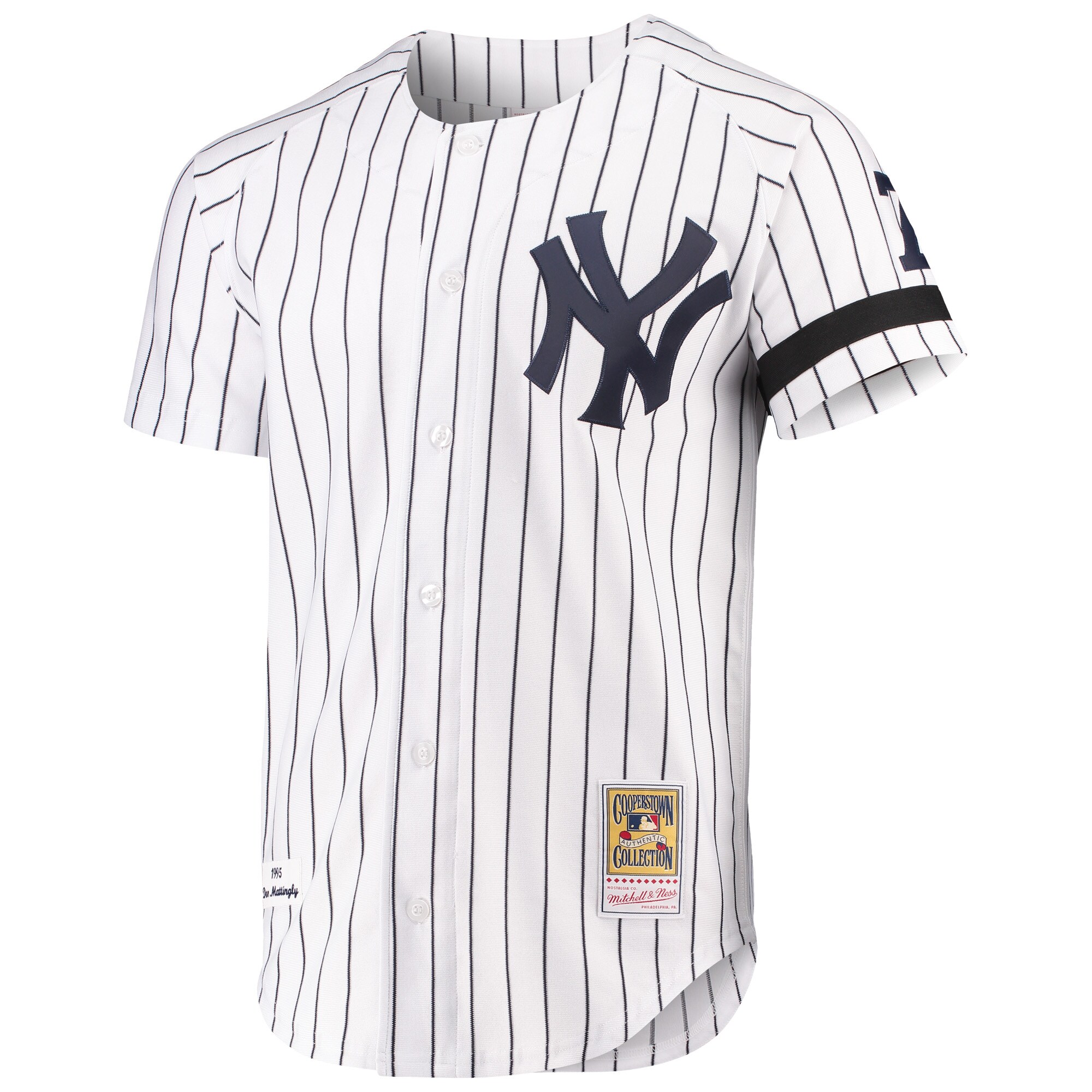 Alternative view of Don Mattingly New York Yankees Mitchell & Ness Cooperstown Collection Authentic Baseball Jersey - White