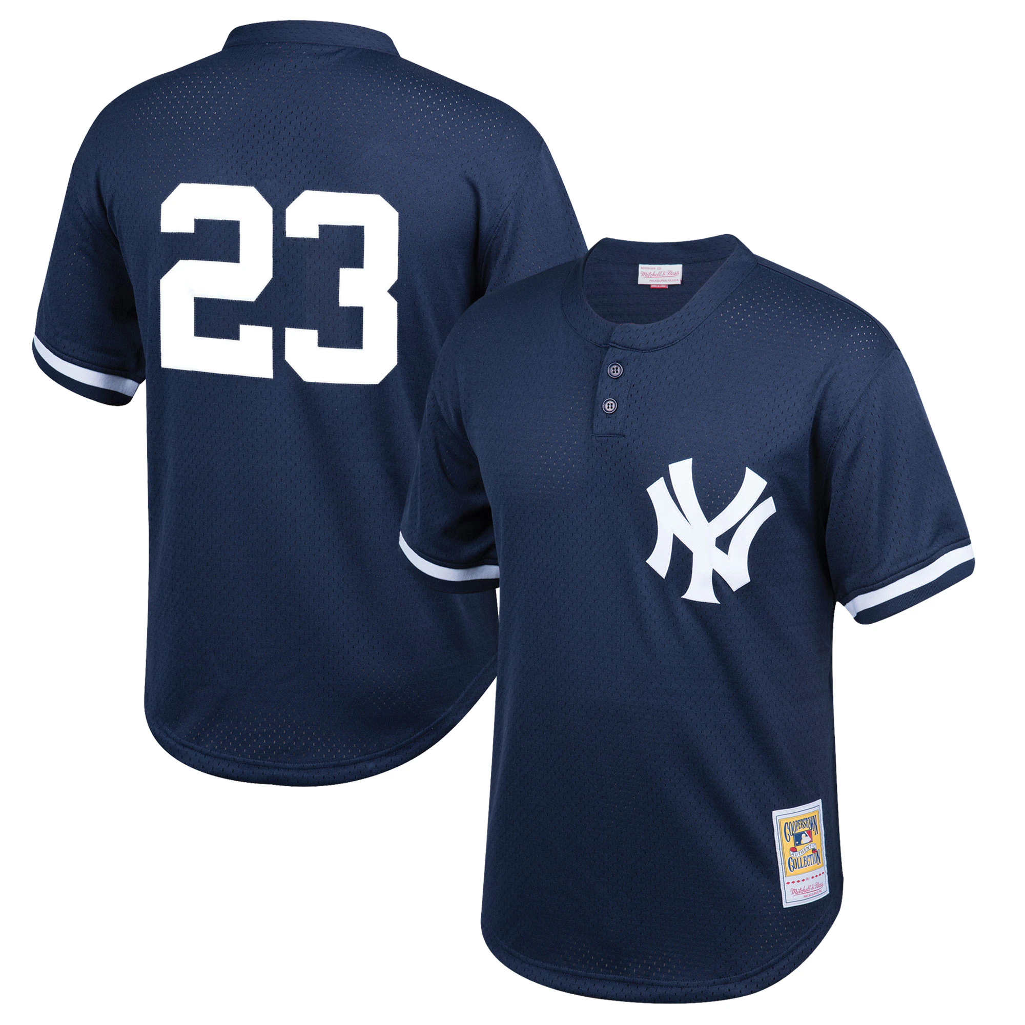 Don Mattingly New York Yankees Mitchell & Ness Youth Cooperstown Collection Mesh Batting Practice Baseball Jersey - Navy