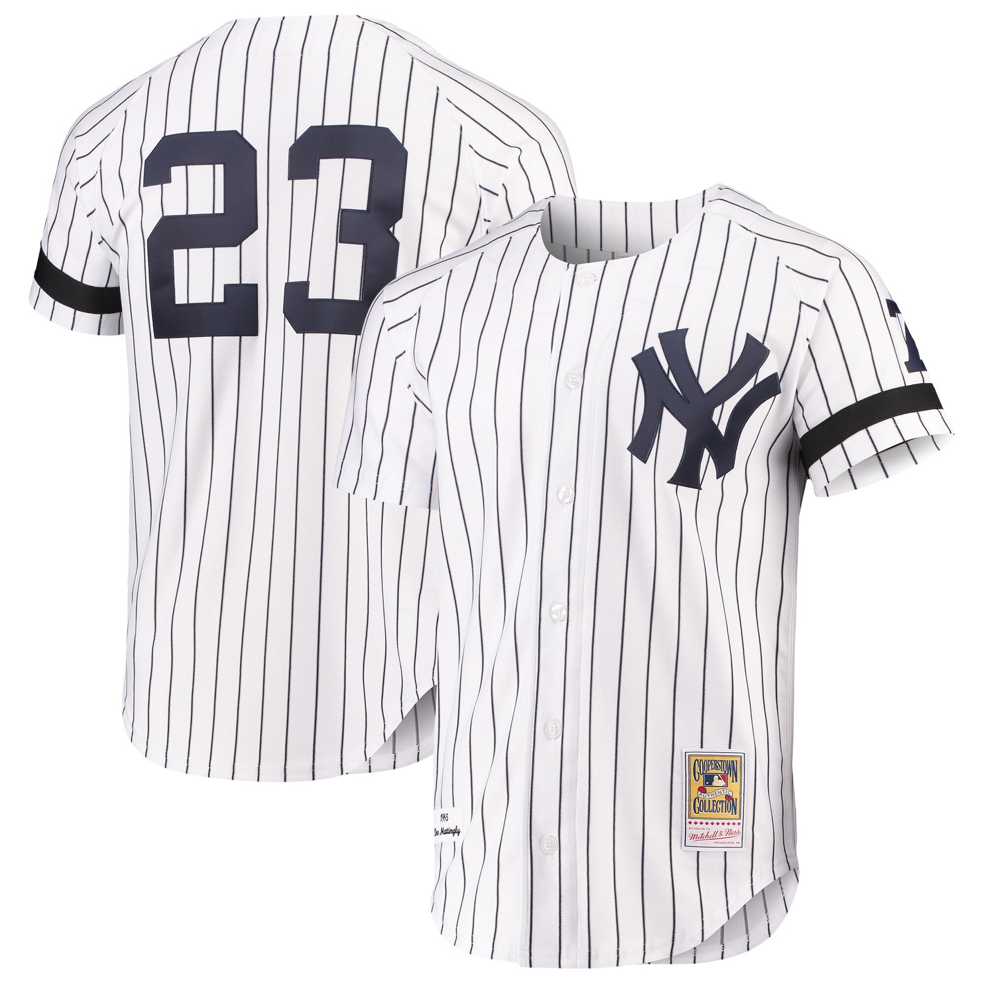 Don Mattingly New York Yankees Mitchell & Ness Cooperstown Collection Baseball Jersey - White 