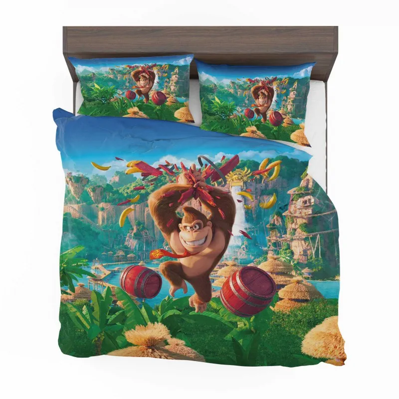 Alternative view of Donkey Kong Mario Bros Rivalry Bedding Set - Custom Bedding Set
