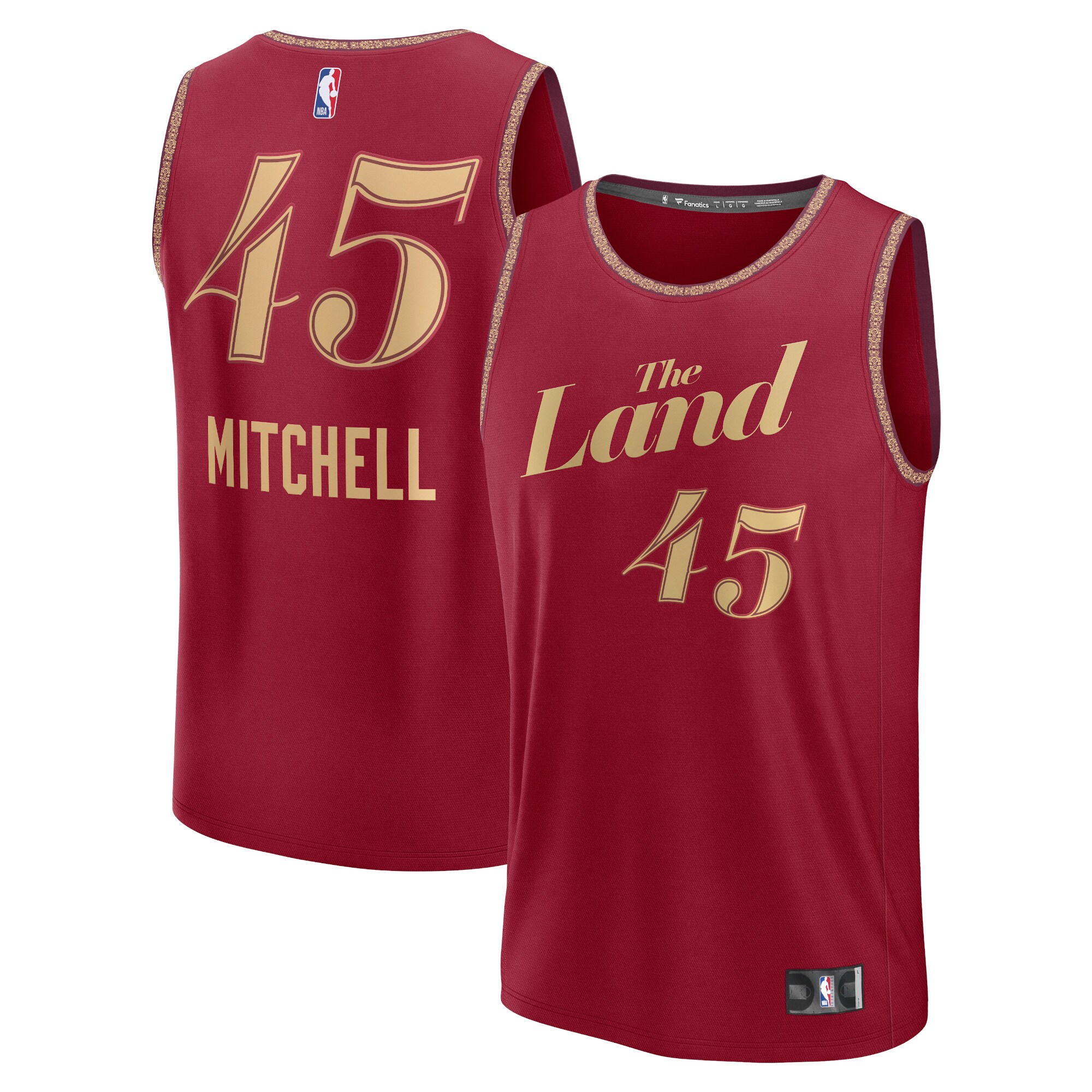 Donovan Mitchell Cleveland Cavaliers Fanatics Fast Break Basketball Jersey - Wine - City Edition