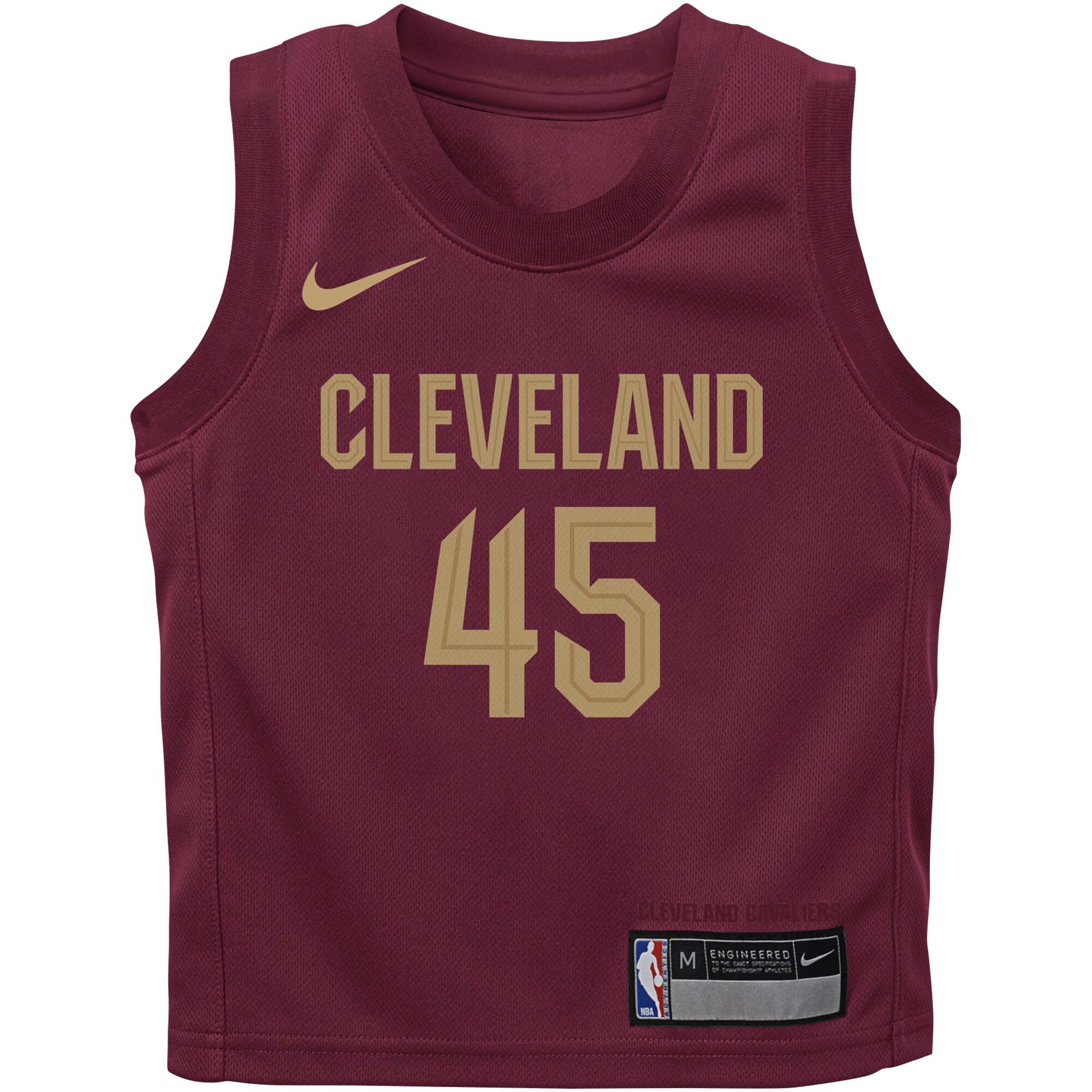 Alternative view of Donovan Mitchell Cleveland Cavaliers Infant Swingman Player Basketball Jersey - Icon Edition - Wine