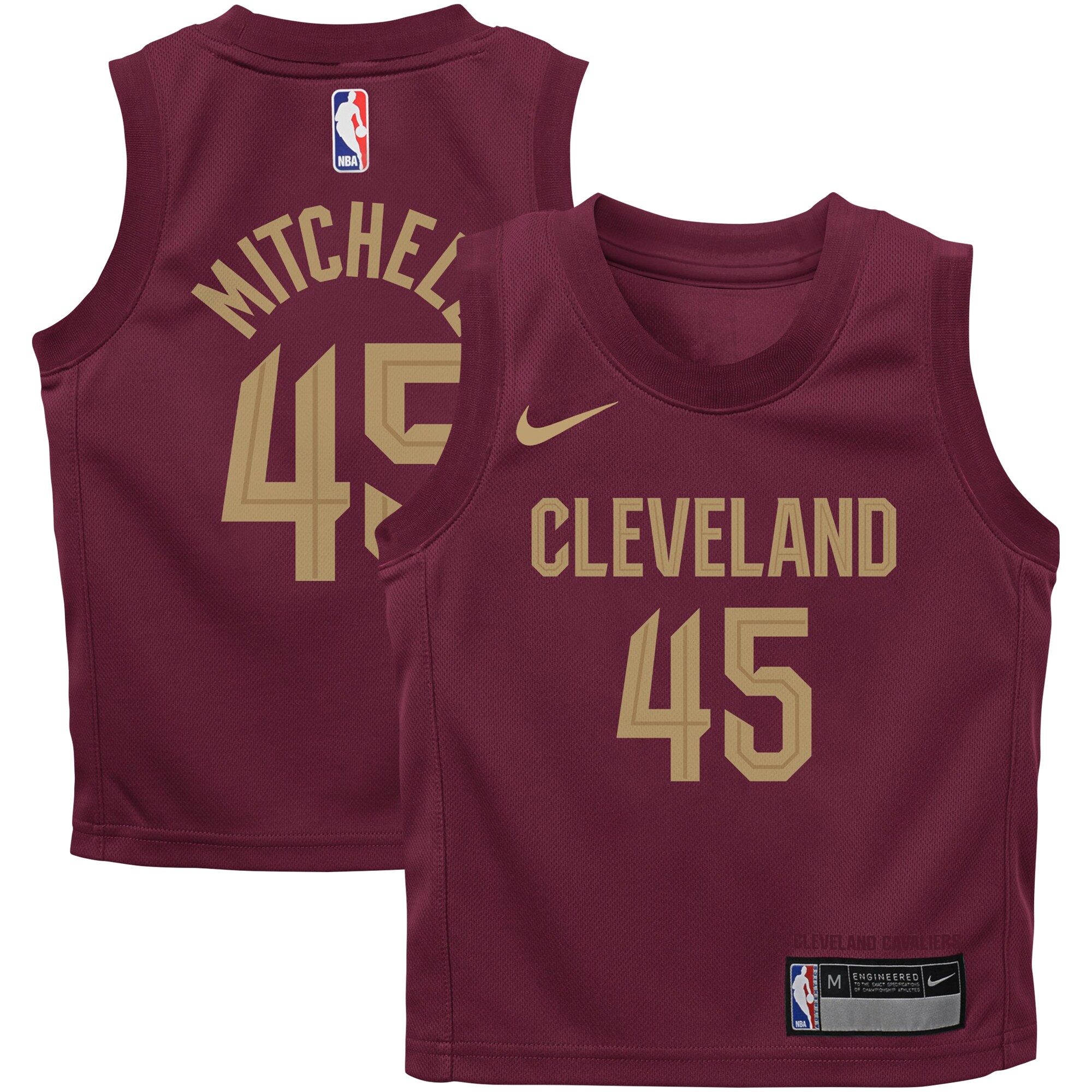 Donovan Mitchell Cleveland Cavaliers Infant Swingman Player Basketball Jersey - Icon Edition - Wine