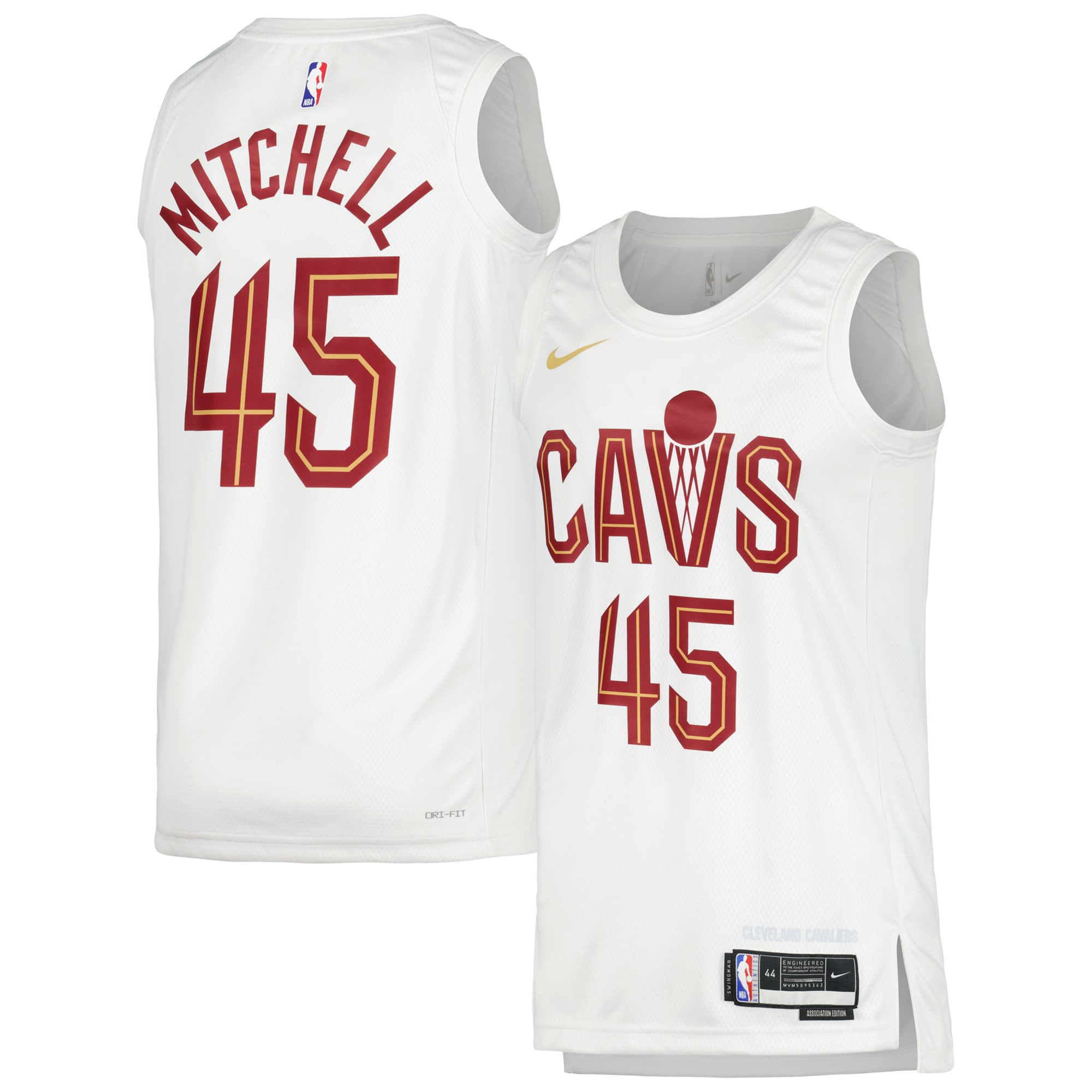 Donovan Mitchell Cleveland Cavaliers Unisex Swingman Basketball Jersey - Association Edition - White