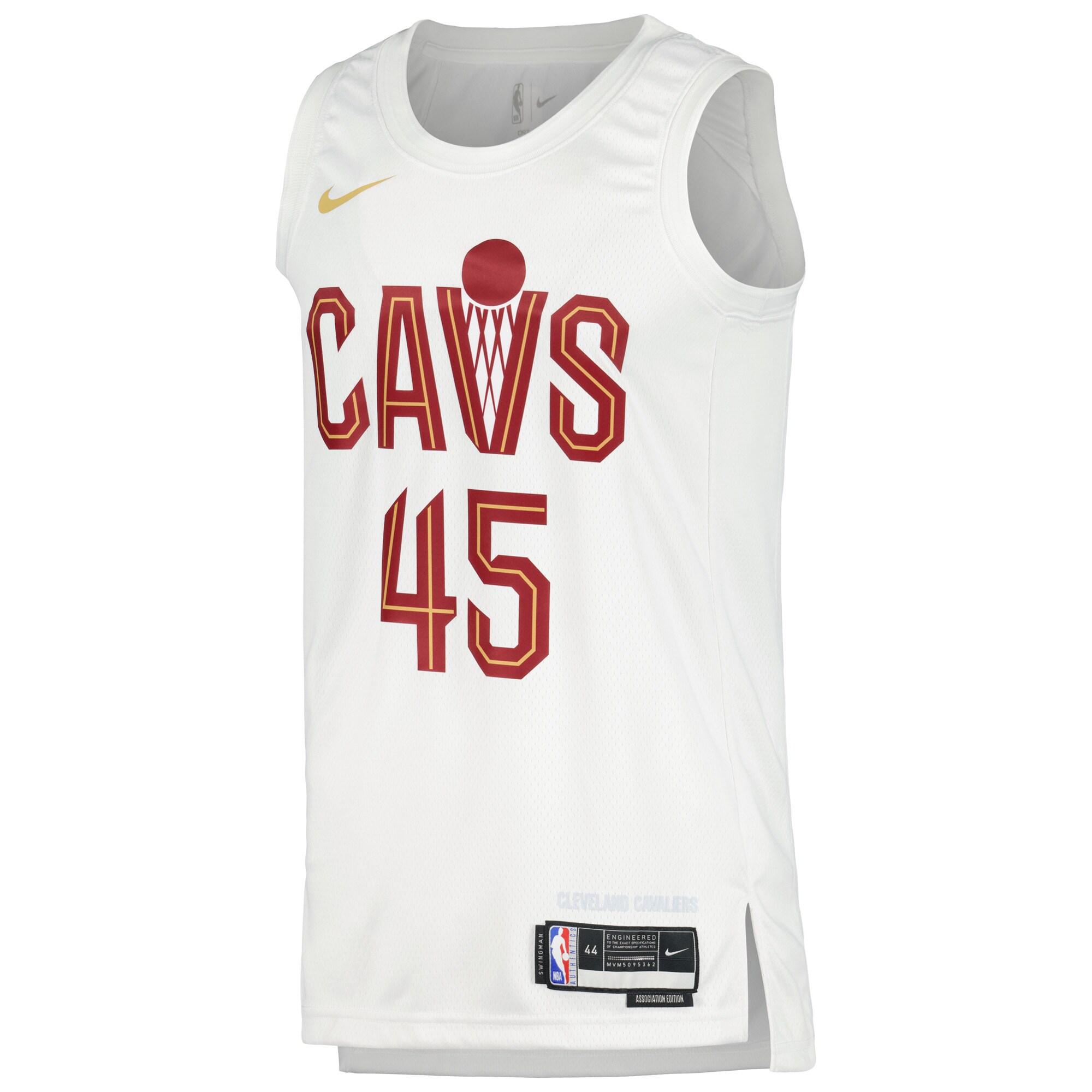 Alternative view of Donovan Mitchell Cleveland Cavaliers Unisex Swingman Basketball Jersey - Association Edition - White
