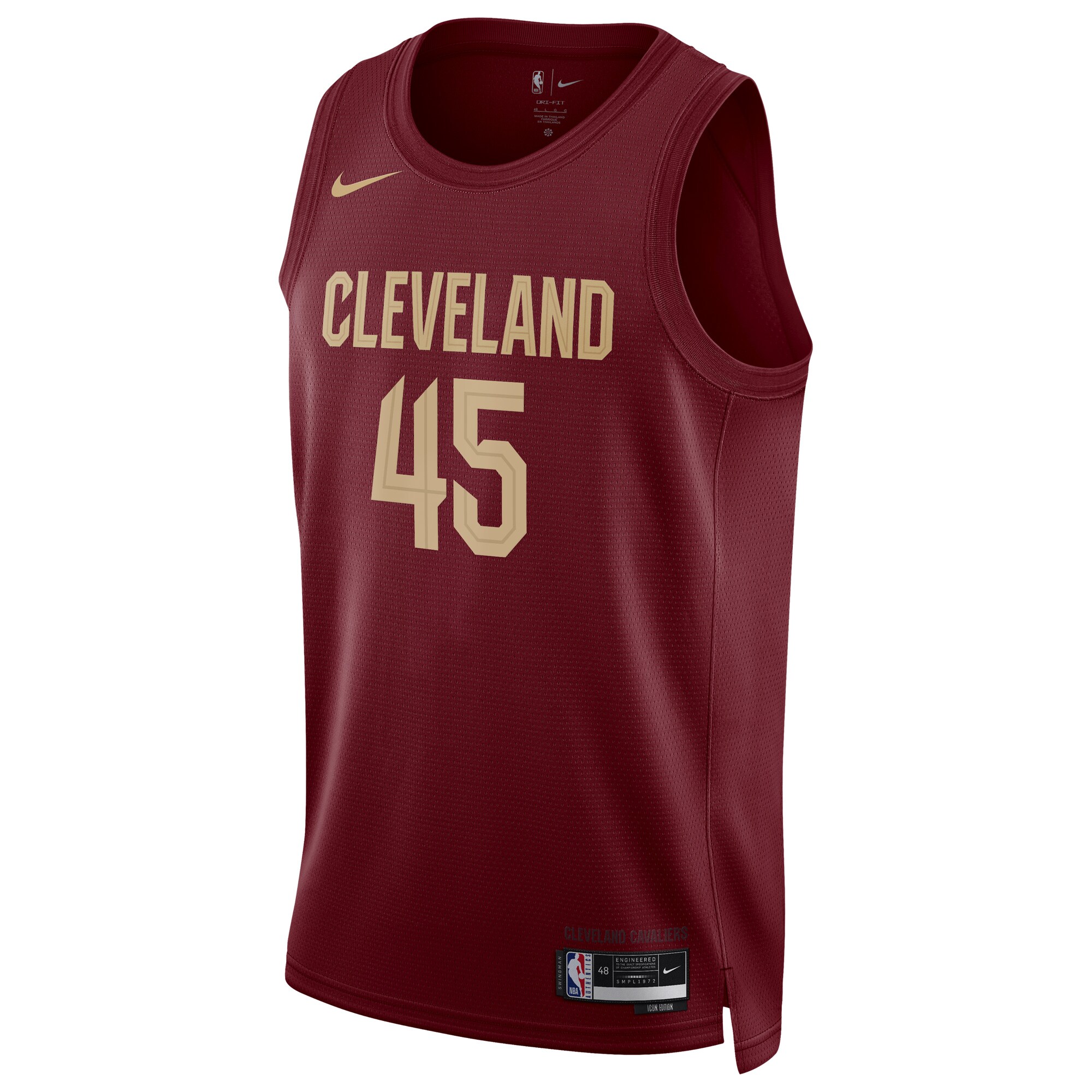 Alternative view of Donovan Mitchell Cleveland Cavaliers Unisex Swingman Basketball Jersey - Icon Edition - Wine