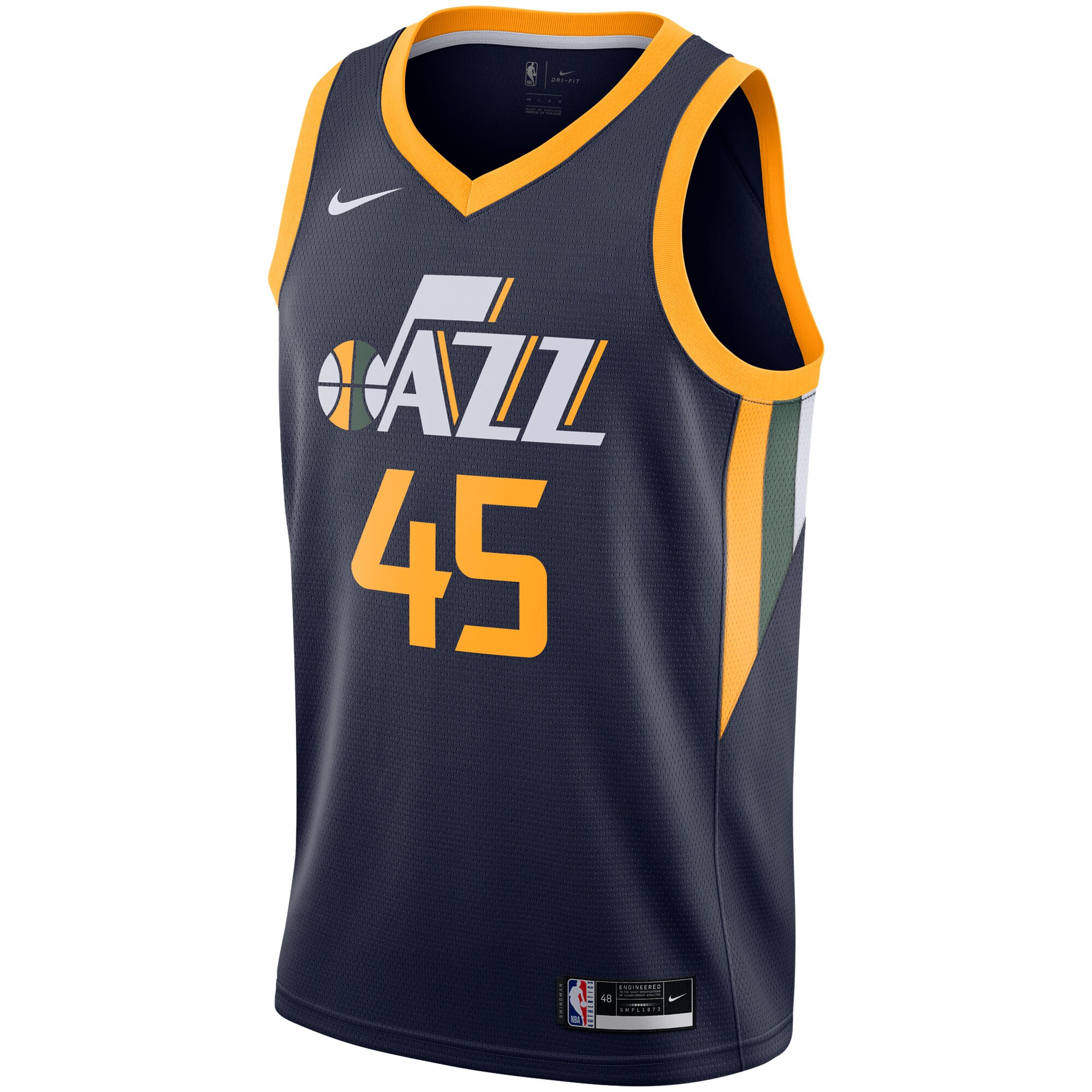 Alternative view of Donovan Mitchell Utah Jazz 2020/21 Swingman Basketball Jersey – Navy – Icon Edition