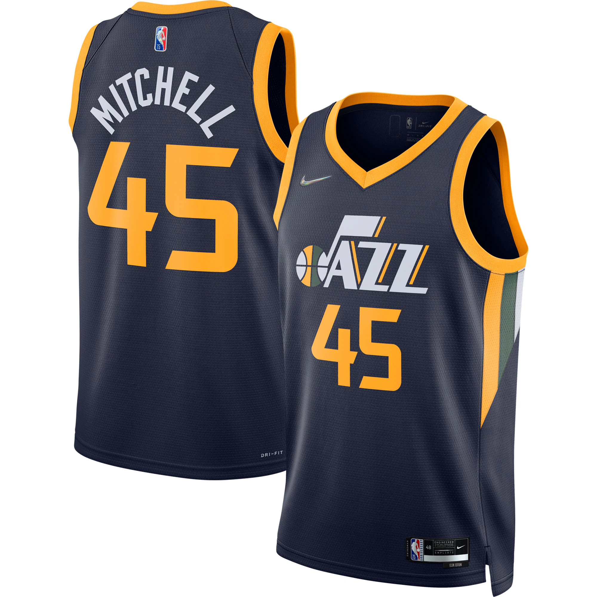 Donovan Mitchell Utah Jazz 2021/22 Diamond Swingman Basketball Jersey - Icon Edition - Navy