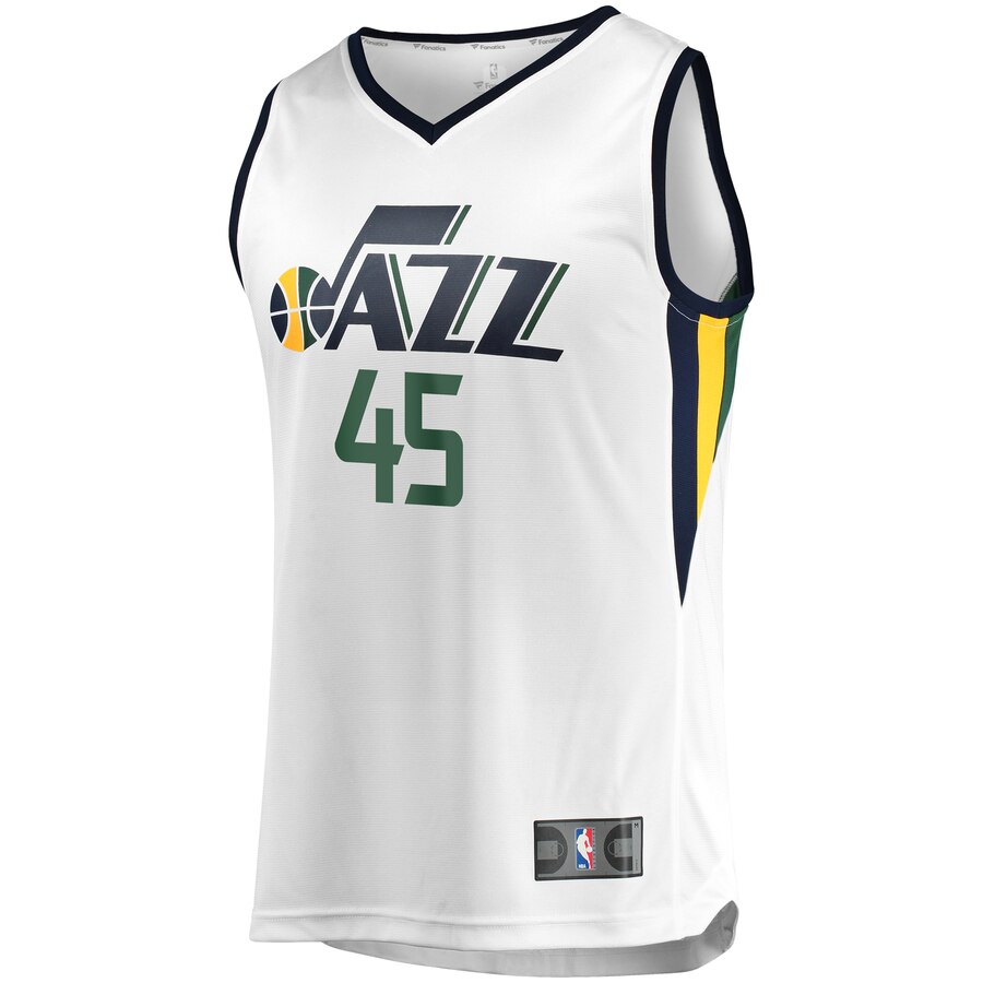 Alternative view of Donovan Mitchell Utah Jazz Fanatics Branded Fast Break Replica Basketball Jersey White - Association Edition