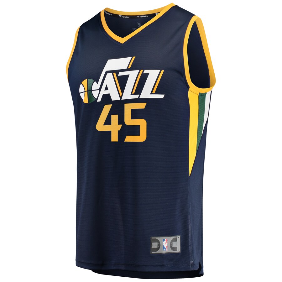 Alternative view of Donovan Mitchell Utah Jazz Fanatics Branded Fast Break Replica Player Basketball Jersey - Icon Edition - Navy