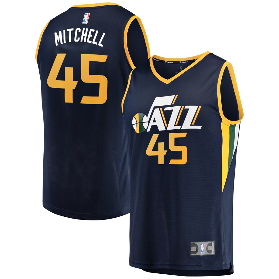 Donovan Mitchell Utah Jazz Fanatics Branded Fast Break Replica Player Basketball Jersey - Icon Edition - Navy