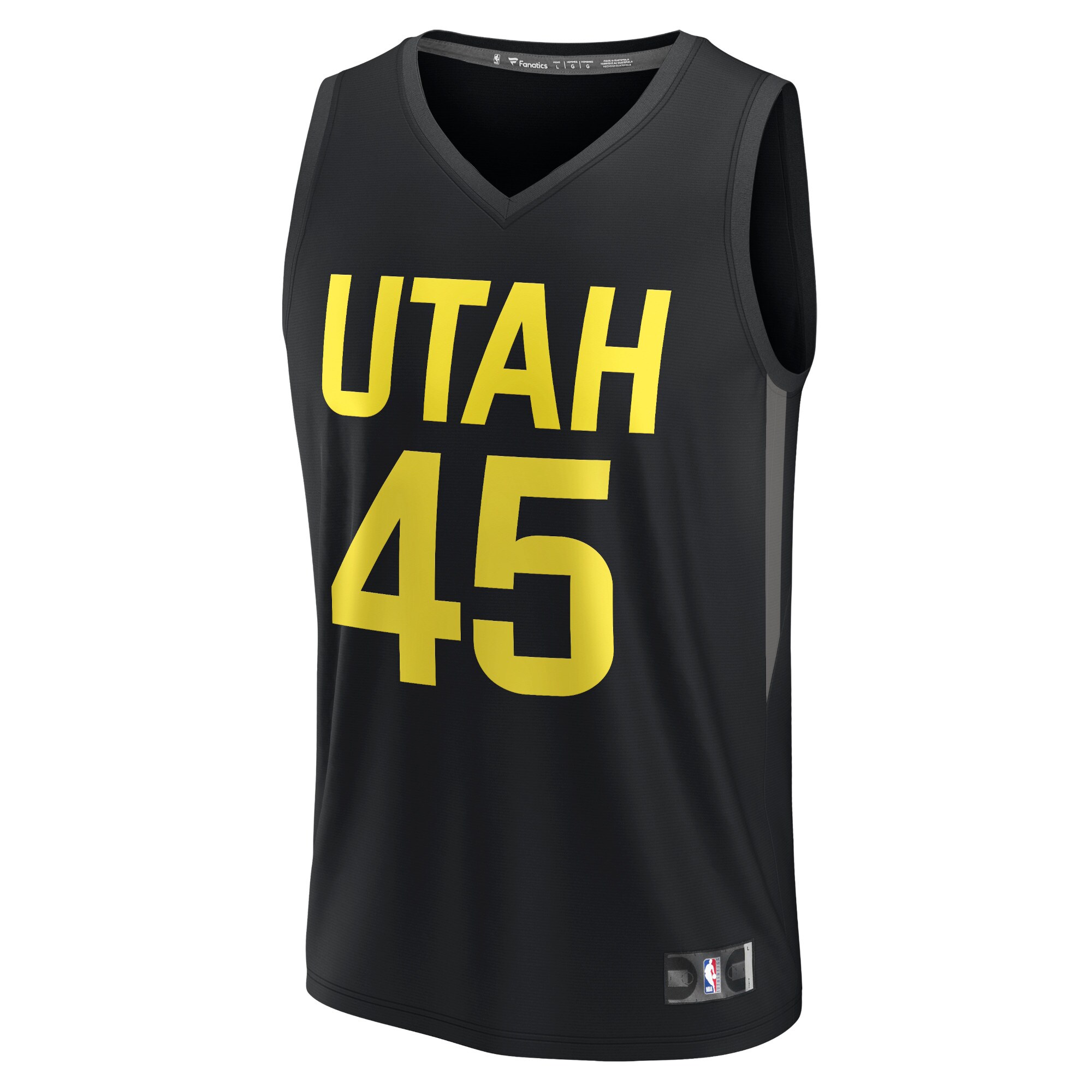 Alternative view of Donovan Mitchell Utah Jazz Fanatics Branded Fast Break Replica Player Basketball Jersey - Statement Edition - Black