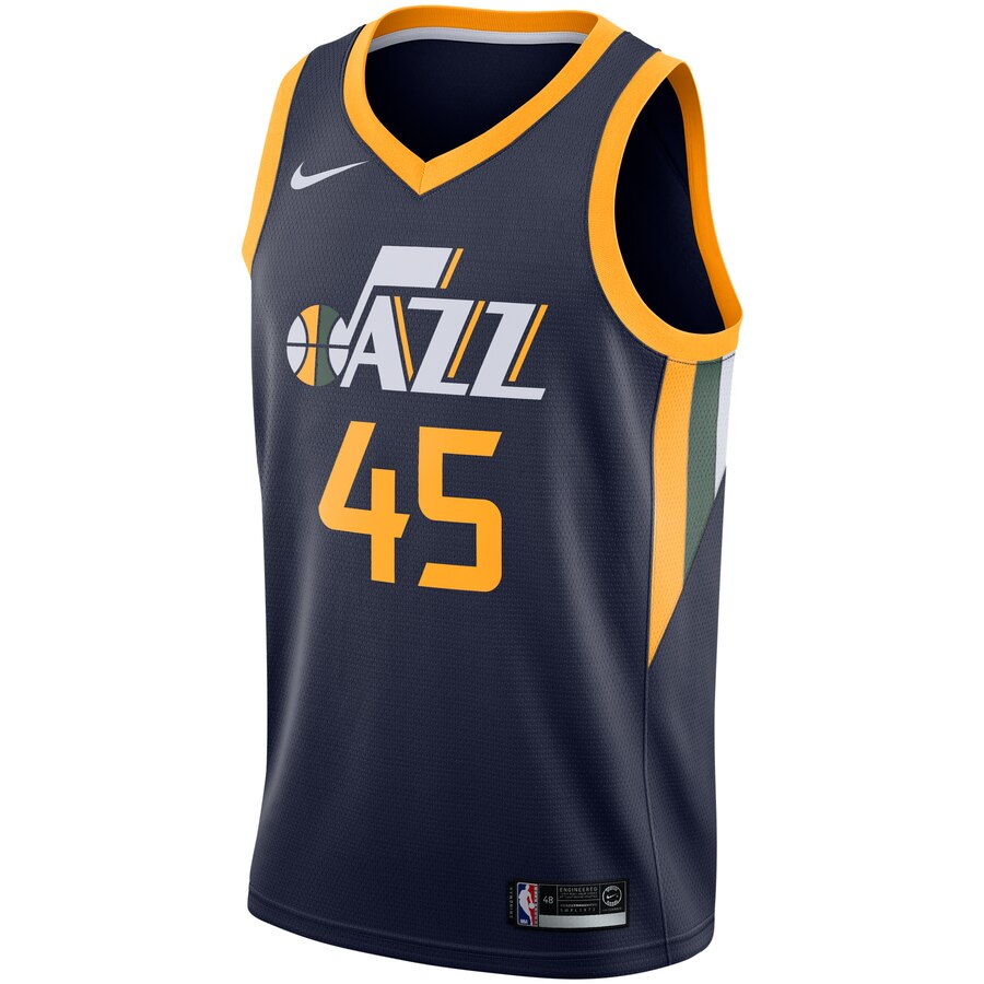 Alternative view of Donovan Mitchell Utah Jazz Replica Swingman Basketball Jersey - Icon Edition - Navy