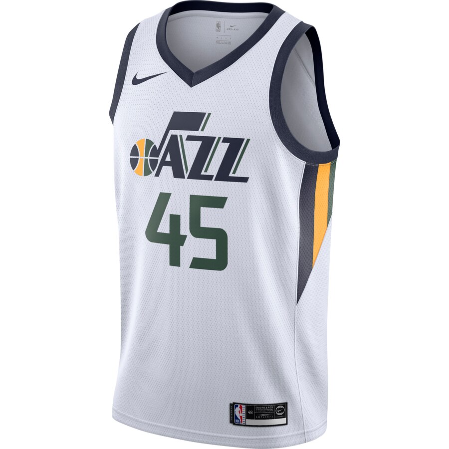 Alternative view of Donovan Mitchell Utah Jazz Swingman Basketball Jersey - Association Edition - White