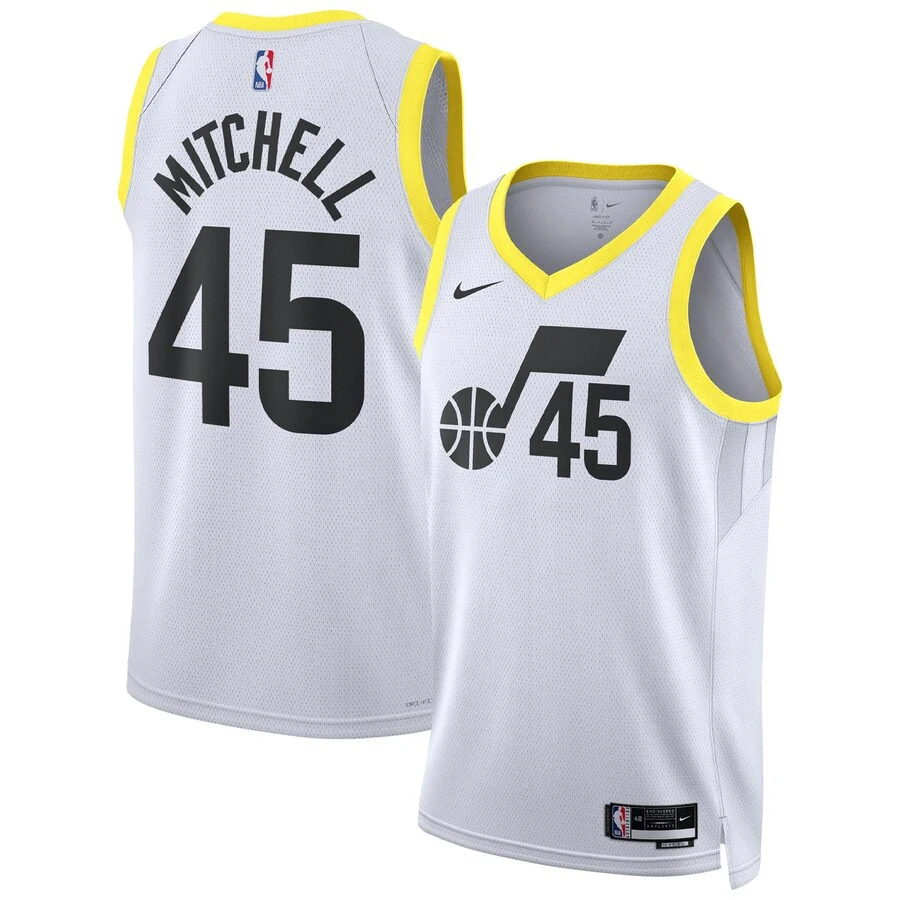 Donovan Mitchell Utah Jazz Unisex Swingman Basketball Jersey - Association Edition - White