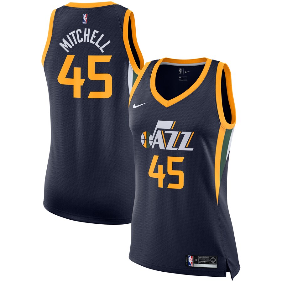 Donovan Mitchell Utah Jazz Women's Finished Swingman Basketball Jersey - Icon Edition - Navy