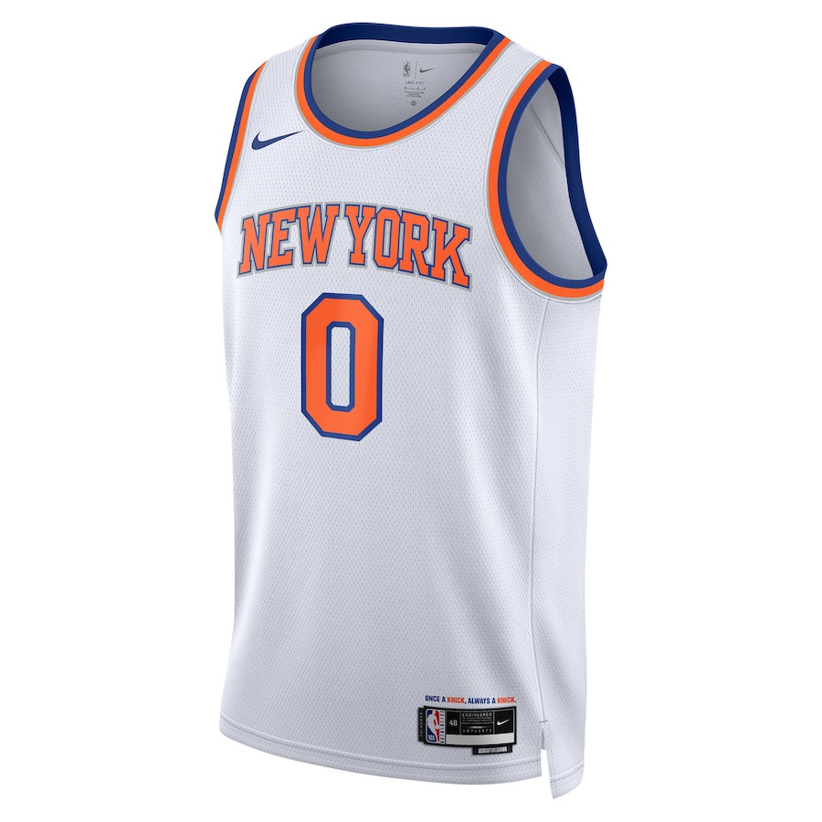 Alternative view of Donte DiVincenzo 0 New York Knicks Unisex Swingman Basketball Jersey - Association Edition - White - JS726 