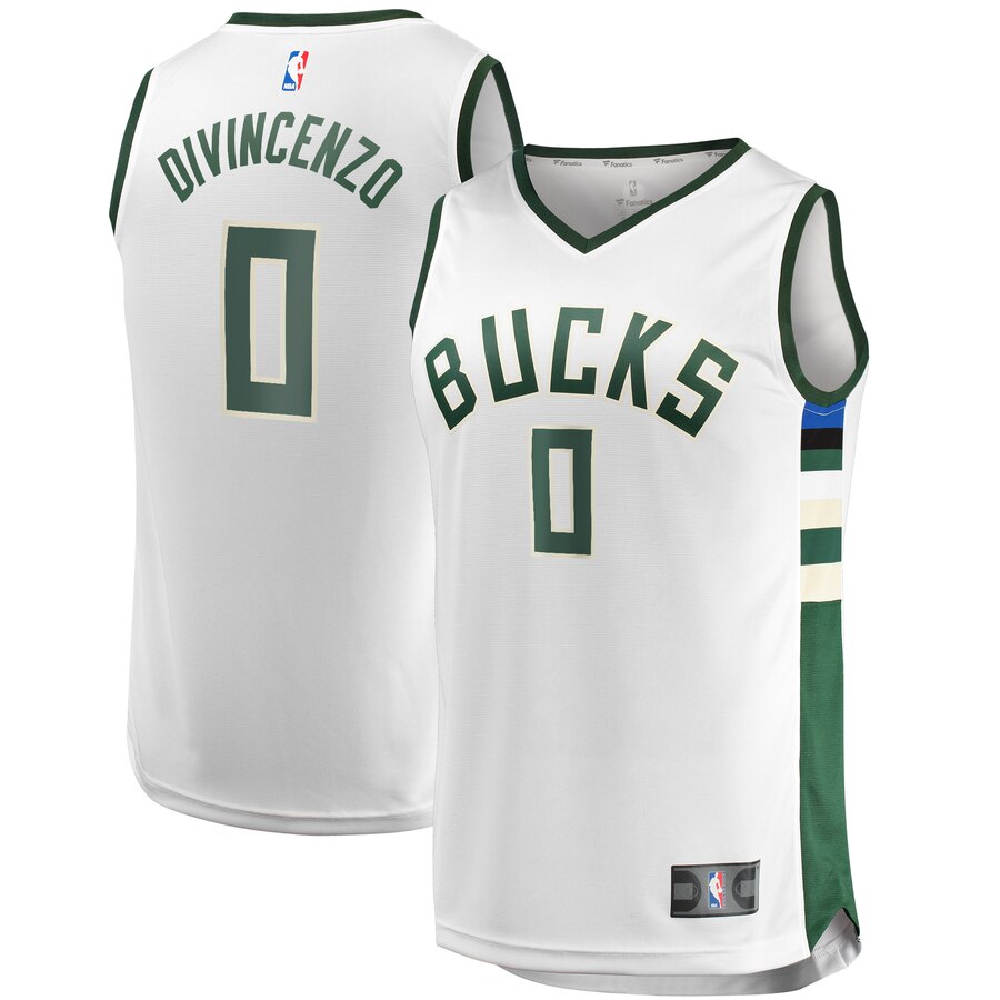 Donte Divincenzo Milwaukee Bucks Fanatics Branded Youth Fast Break Replica Player Basketball Jersey - Association Edition - White