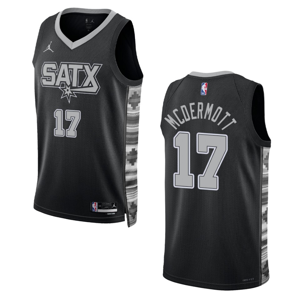 Doug Mcdermott Black Statement Edition 2022-23 San Antonio Spurs Swingman Basketball Jersey