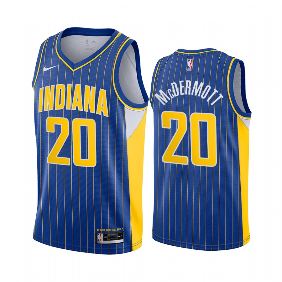 Doug Mcdermott Indiana Pacers 2020-21 Blue City Edition Basketball Jersey New Uniform