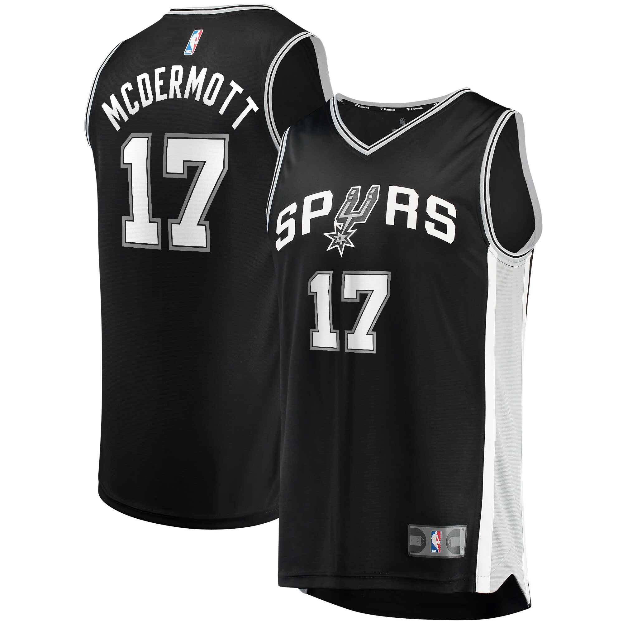 Alternative view of Doug Mcdermott San Antonio Spurs Fanatics Branded 2021/22 Fast Break Replica Basketball Jersey - Icon Edition - Black