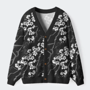 Sakura With Branches Ugly Cardigan Sweater