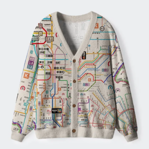 Tokyo Subway Map Ugly Cardigan Sweater