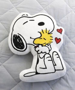 Pea-nuts Snoo-py and Woodstock Love Gallery Wrapped Pillow