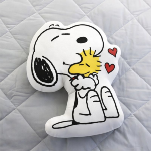 Pea-nuts Snoo-py and Woodstock Love Gallery Wrapped Pillow