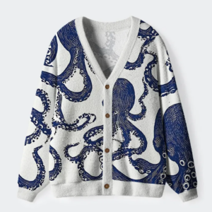 Ocean Octopus Ugly Cardigan Sweater