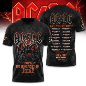 AC DC Are You Ready 2026 Tour For Those About To Rock APO 3D T-Shirt