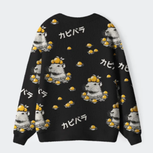 Alternative view of Cute Capybara And Lemon Ugly Cardigan Sweater