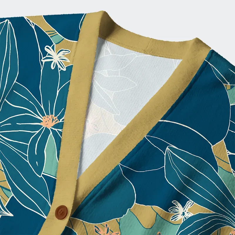 Blooming Flowers Ugly Cardigan Sweater - Image 3