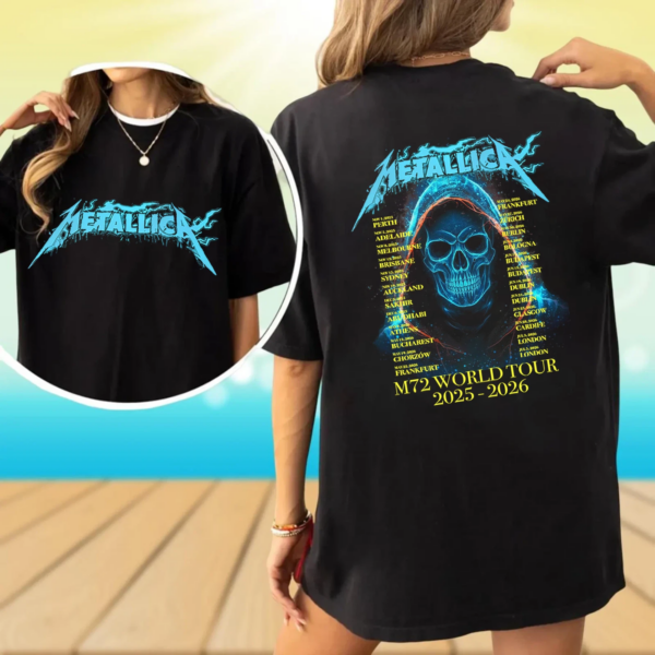 M72 World Tour 2025 - 2026 Tshirt, Metallica Tour Australia 2025 T-Shirt