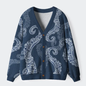 Octopus Tentacles Japanese Ugly Cardigan Sweater