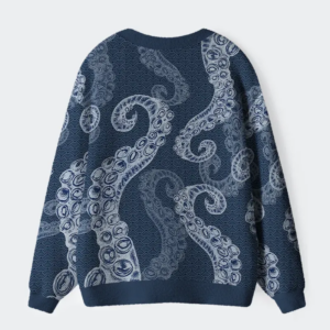 Alternative view of Octopus Tentacles Japanese Ugly Cardigan Sweater