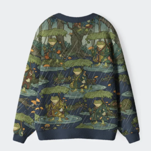 Alternative view of Frog in The Rain Ugly Cardigan Sweater
