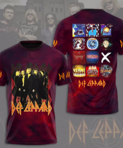 Hot Def Leppard The World Tour Album Music Rock Band 3D shirt