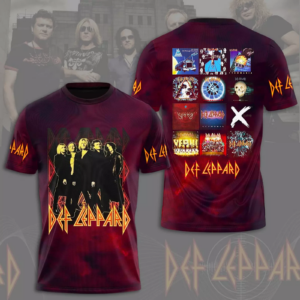 Hot Def Leppard The World Tour Album Music Rock Band 3D shirt